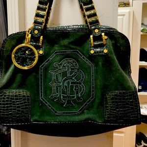 Beautiful green suede bag by Tory Burch/Worn once -looks new